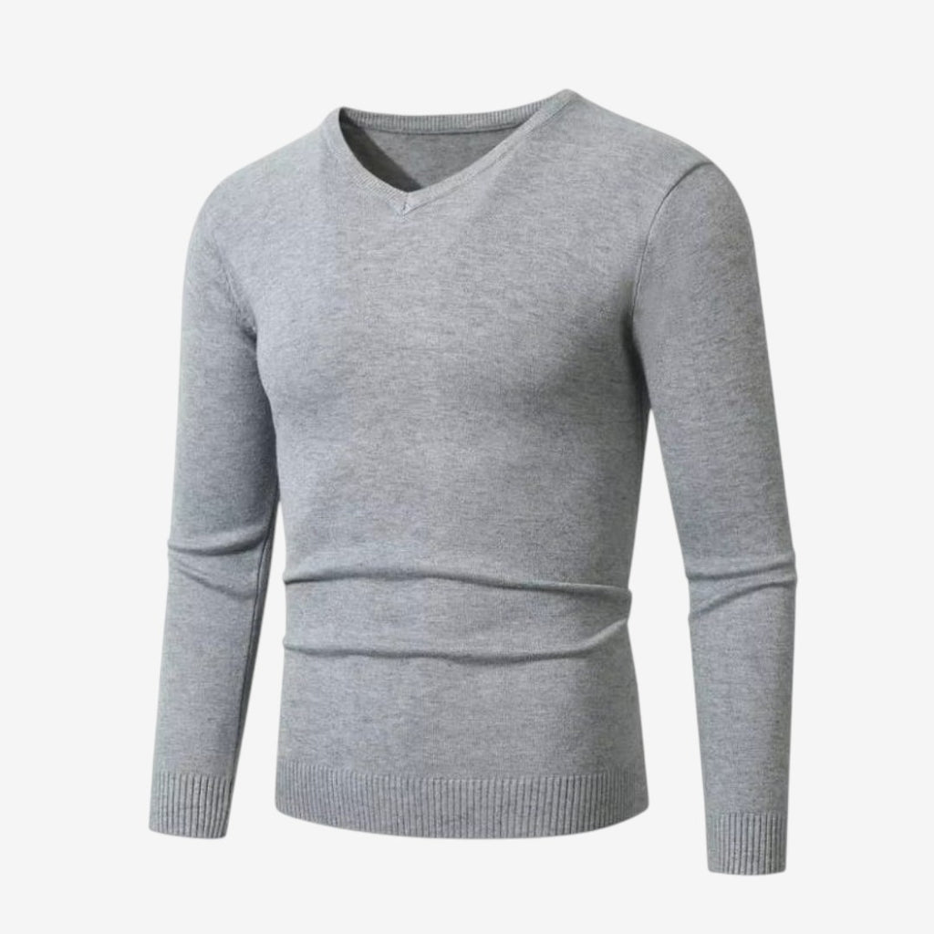 Jorvalore | Men’s Soft Slim Fit V-Neck Sweatshirt Classic Casual Style