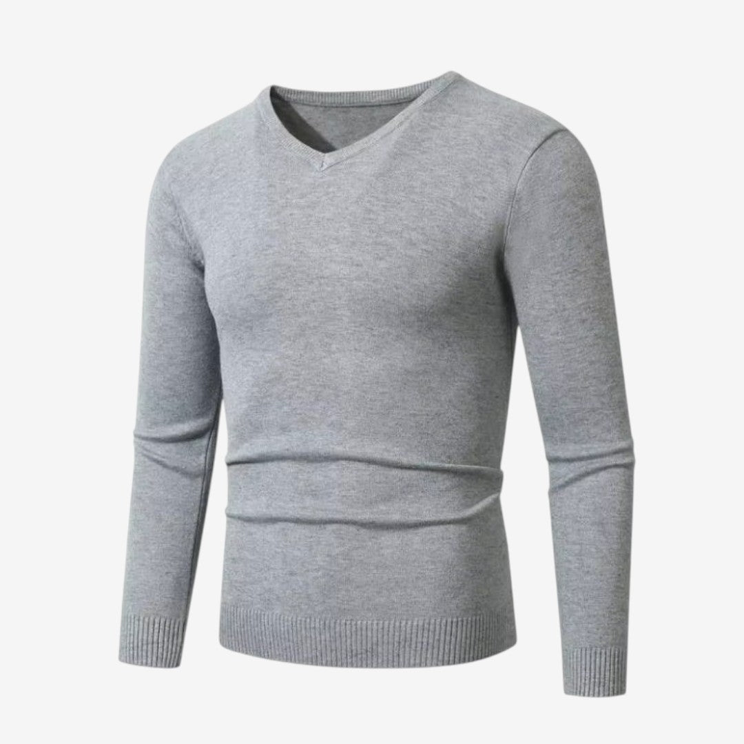 Jorvalore | Men’s Soft Slim Fit V-Neck Sweatshirt Classic Casual Style