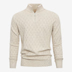 Jorvalore | Men's Soft Stretch Quarter Zip Jumper with Stand Collar