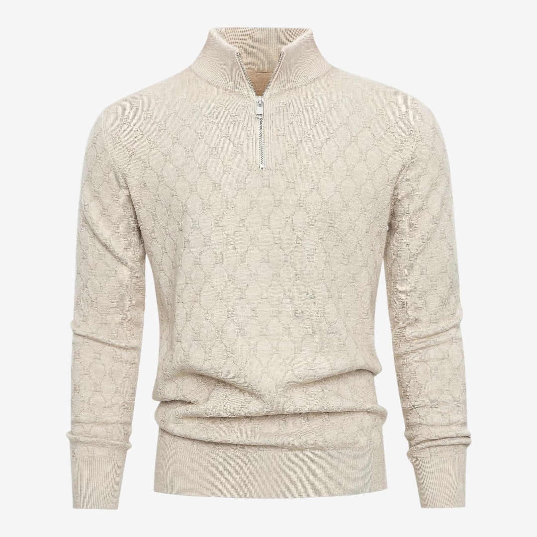 Jorvalore | Men's Soft Stretch Quarter Zip Jumper with Stand Collar