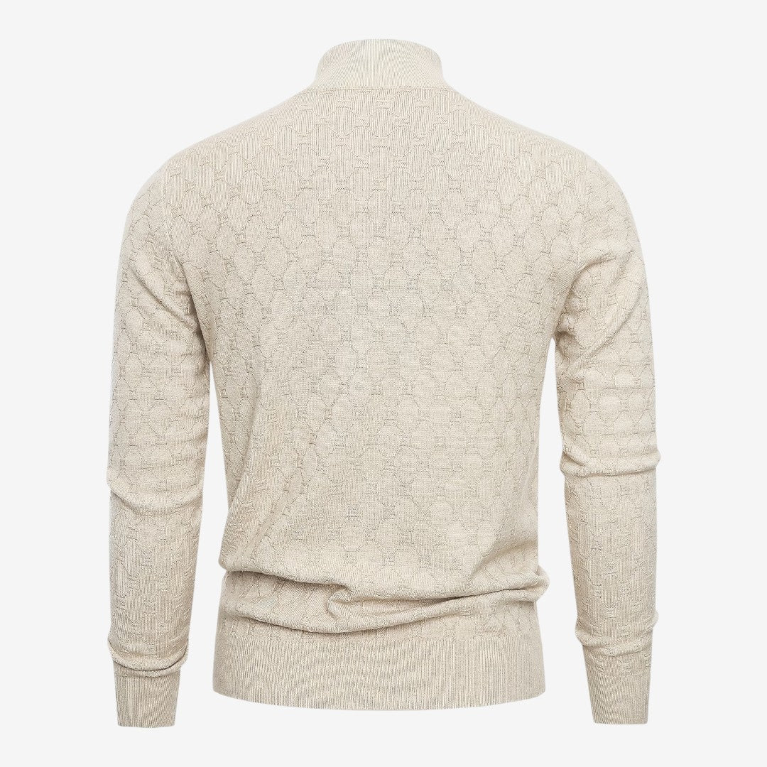 Jorvalore | Men's Soft Stretch Quarter Zip Jumper with Stand Collar