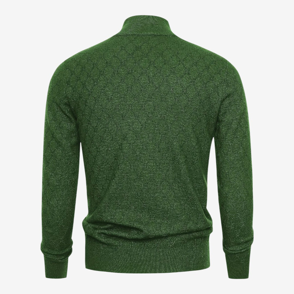Jorvalore | Men's Soft Stretch Quarter Zip Jumper with Stand Collar