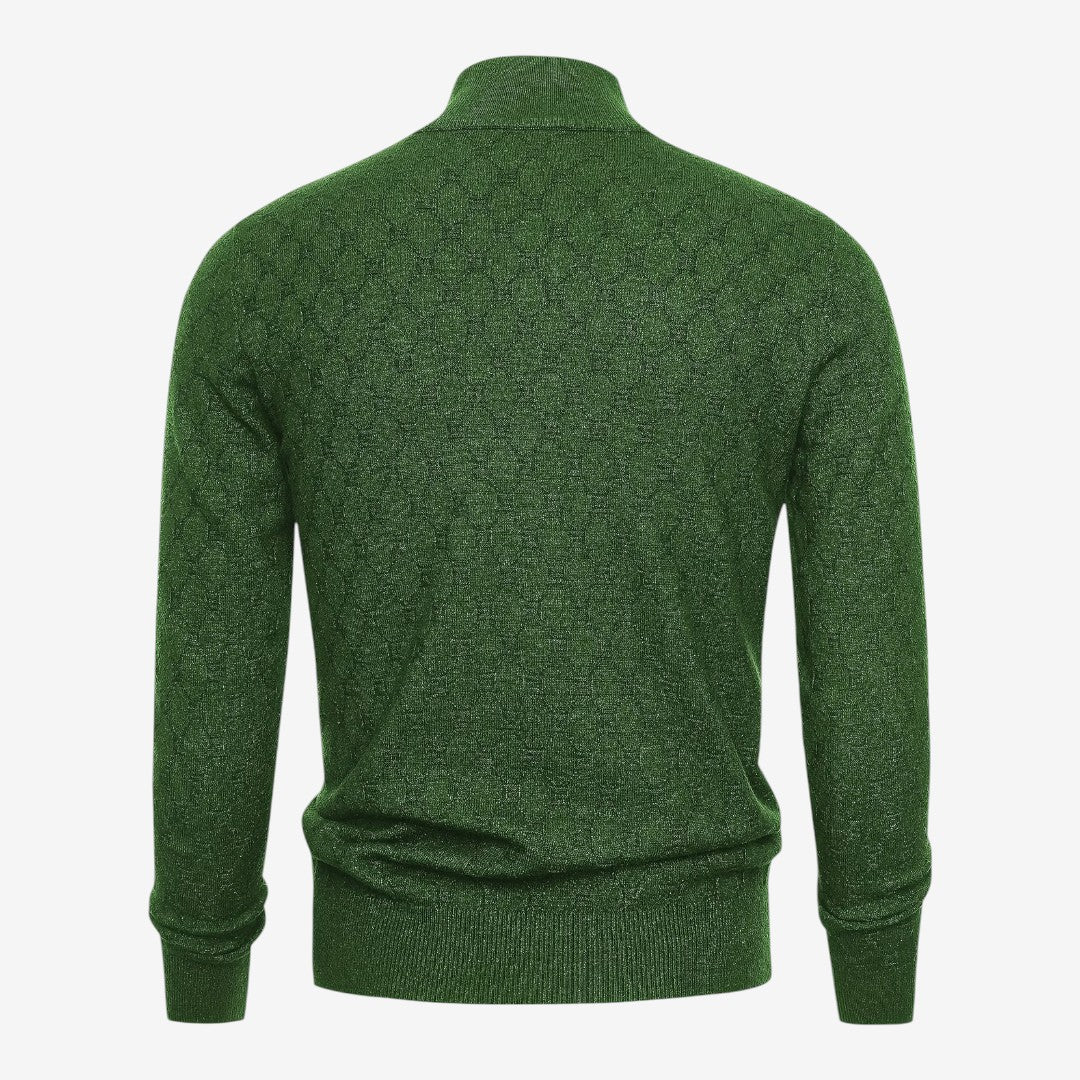 Jorvalore | Men's Soft Stretch Quarter Zip Jumper with Stand Collar
