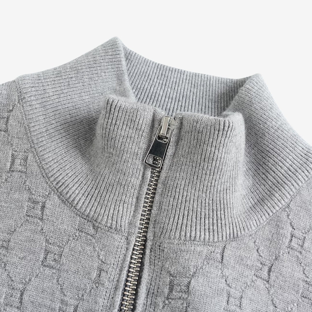 Jorvalore | Men's Soft Stretch Quarter Zip Jumper with Stand Collar