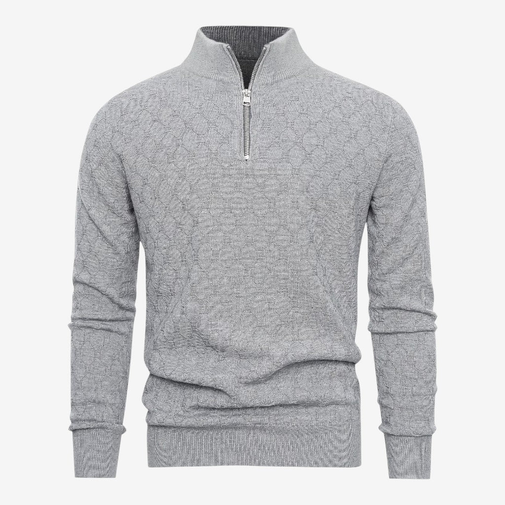 Jorvalore | Men's Soft Stretch Quarter Zip Jumper with Stand Collar