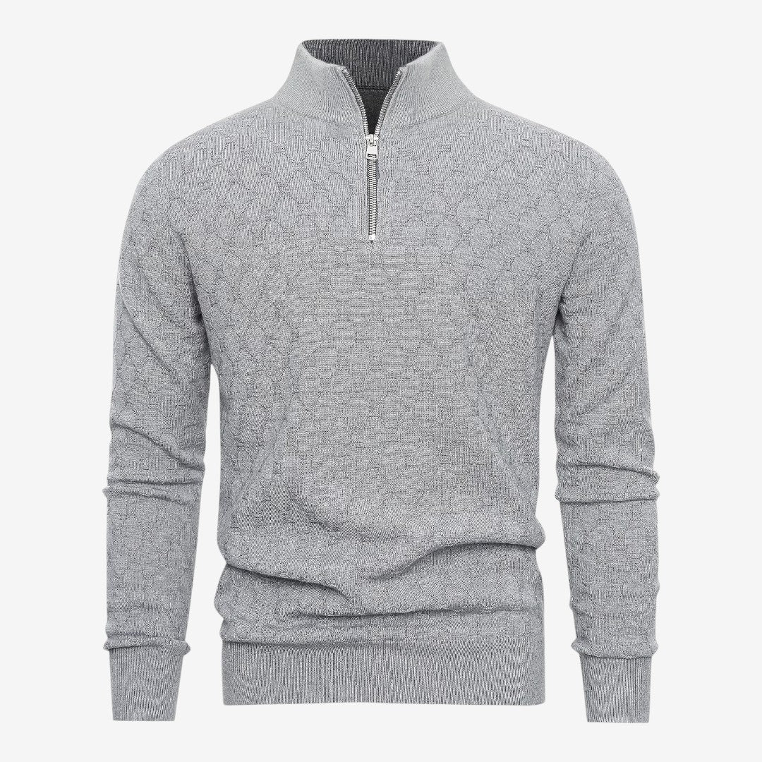 Jorvalore | Men's Soft Stretch Quarter Zip Jumper with Stand Collar
