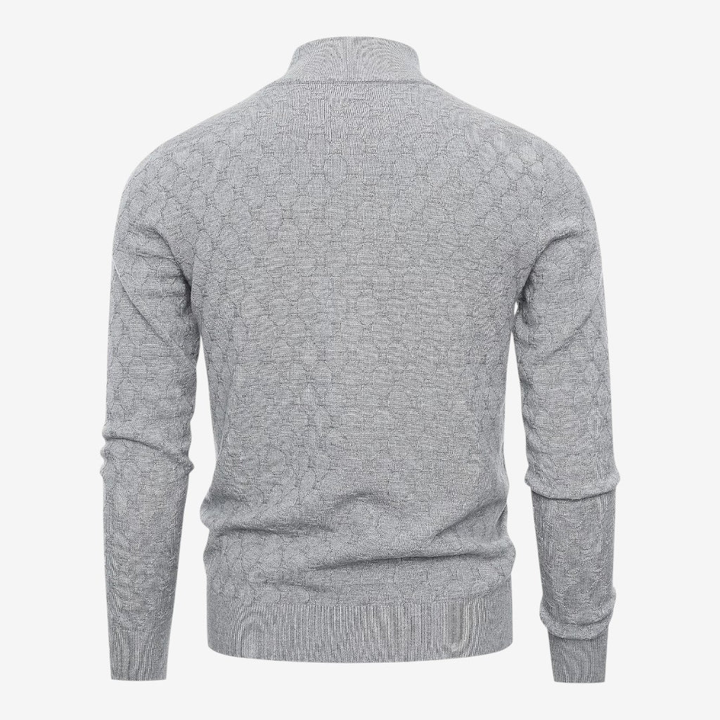 Jorvalore | Men's Soft Stretch Quarter Zip Jumper with Stand Collar