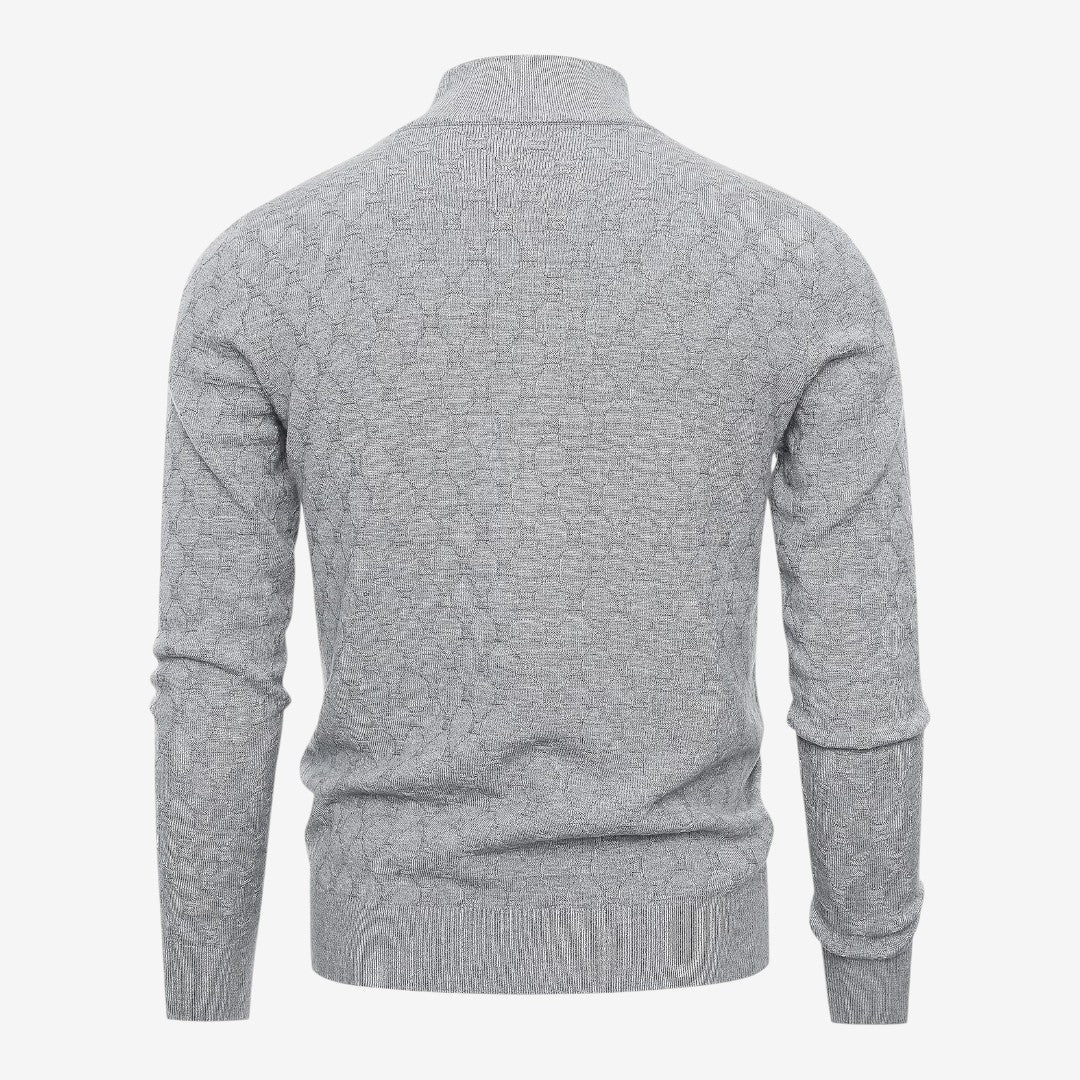 Jorvalore | Men's Soft Stretch Quarter Zip Jumper with Stand Collar
