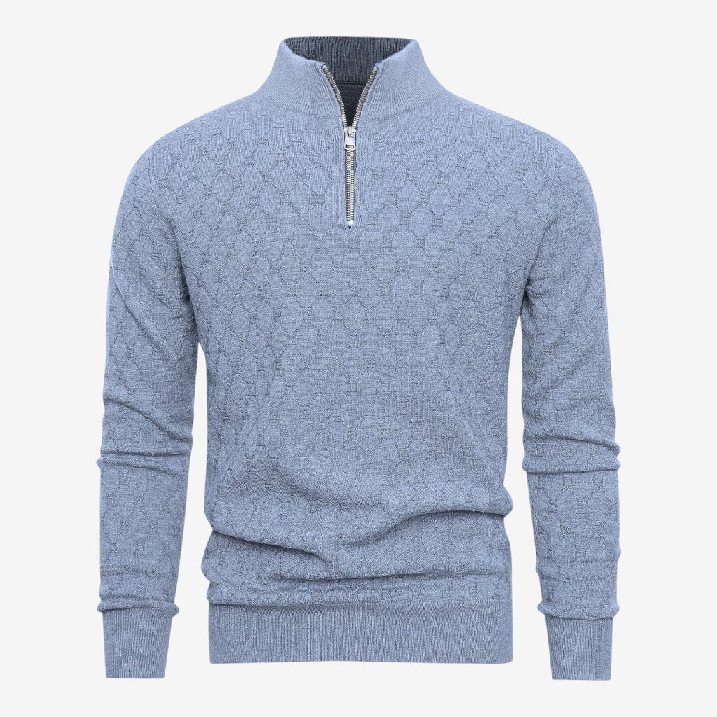 Jorvalore | Men's Soft Stretch Quarter Zip Jumper with Stand Collar