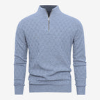 Jorvalore | Men's Soft Stretch Quarter Zip Jumper with Stand Collar