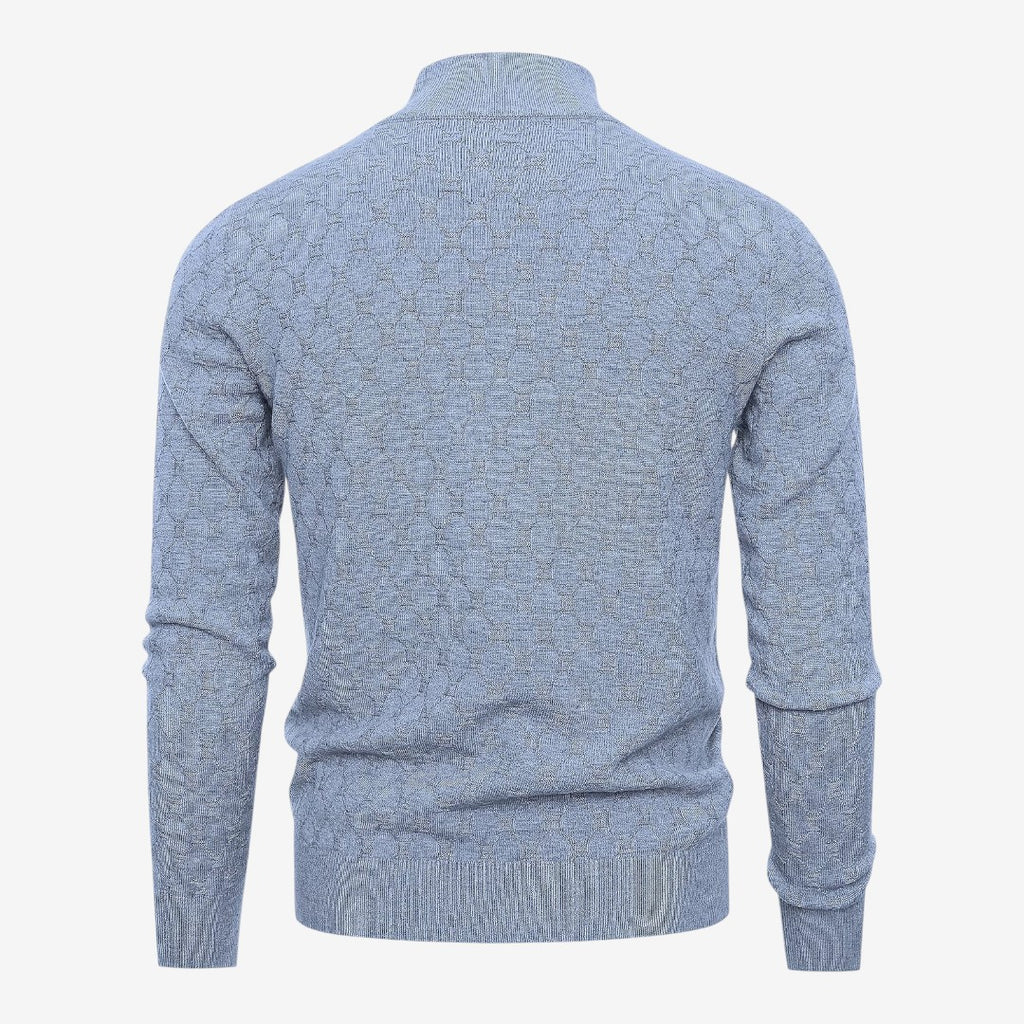 Jorvalore | Men's Soft Stretch Quarter Zip Jumper with Stand Collar