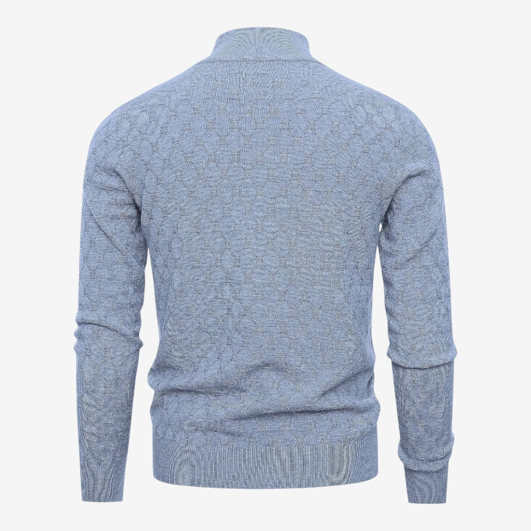 Jorvalore | Men's Soft Stretch Quarter Zip Jumper with Stand Collar