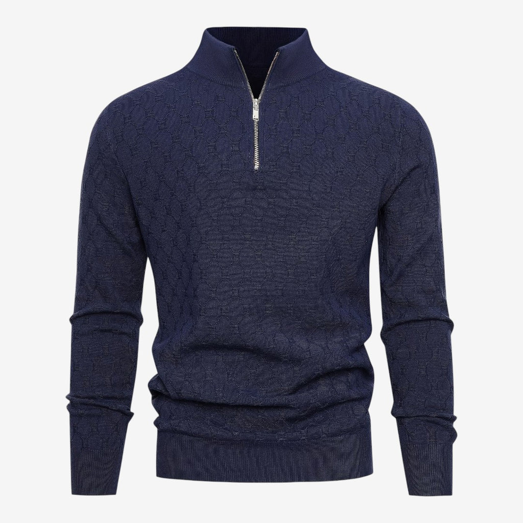 Jorvalore | Men's Soft Stretch Quarter Zip Jumper with Stand Collar