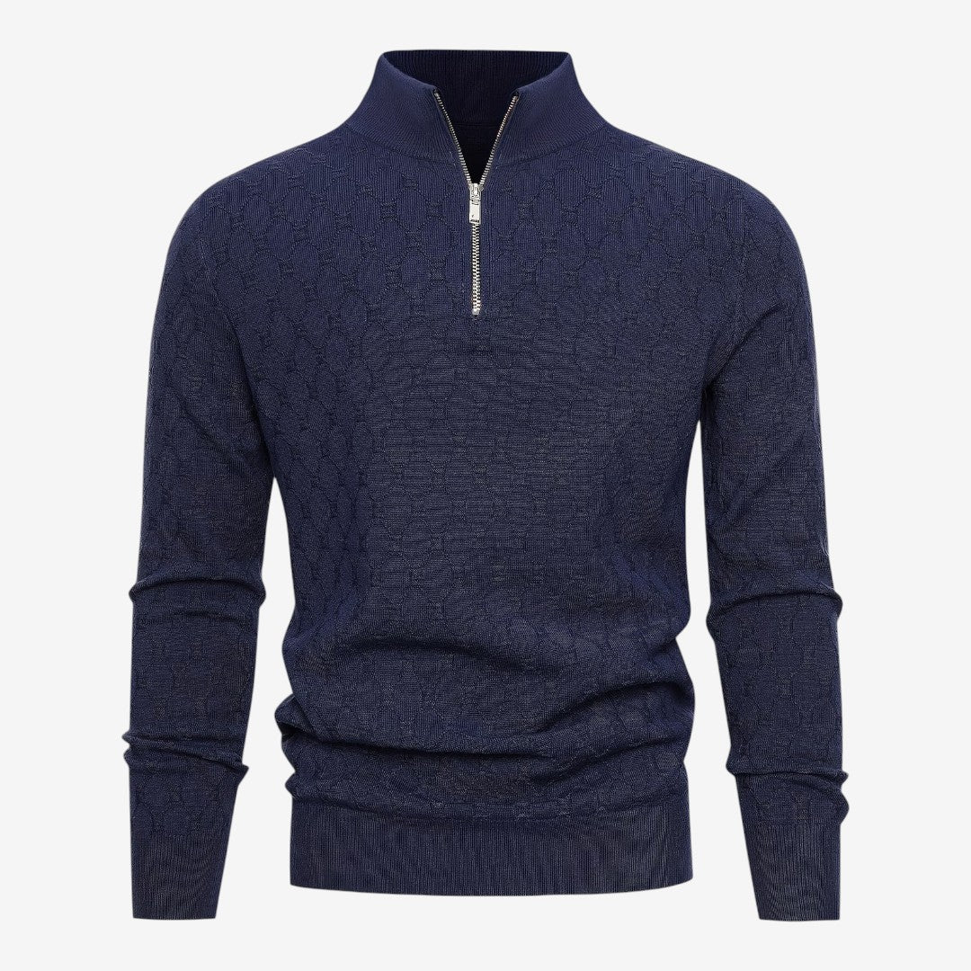 Jorvalore | Men's Soft Stretch Quarter Zip Jumper with Stand Collar