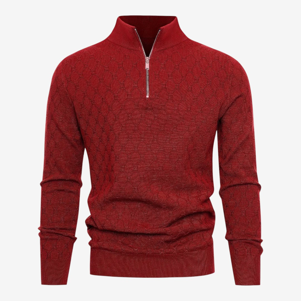 Jorvalore | Men's Soft Stretch Quarter Zip Jumper with Stand Collar