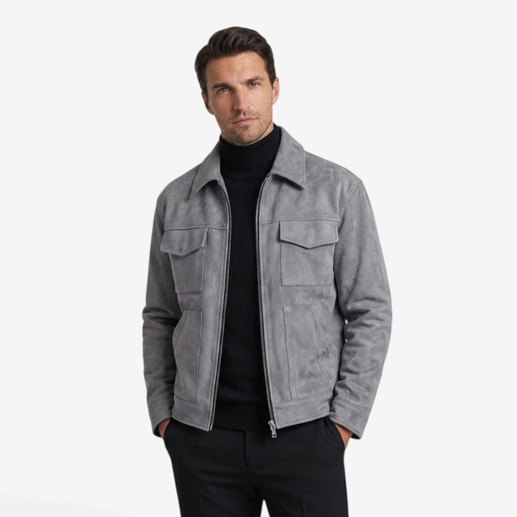 Jorvalore | Men’s Stand Collar Zip Jacket Lightweight Everyday Outerwear