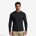 Jorvalore | Men's Stretch Ribbed Knit Long Sleeve Crew Neck Top