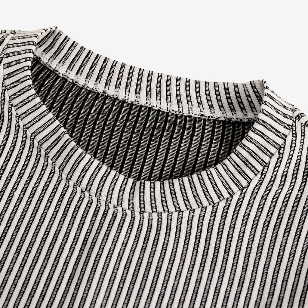Jorvalore | Men's Striped Crew Neck Knit Jumper for Everyday Wear