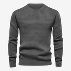 Jorvalore | Men’s Textured Knit Crew-Neck Jumper Classic Fit