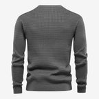 Jorvalore | Men’s Textured Knit Crew-Neck Jumper Classic Fit