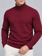 Jorvalore | Men’s Textured Roll-Neck Knit Jumper – Long Sleeve Winter Knitwear