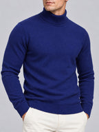 Jorvalore | Men’s Textured Roll-Neck Knit Jumper – Long Sleeve Winter Knitwear