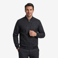 Jorvalore | Men’s Textured Stand Collar Jacket Lightweight Zip-Up
