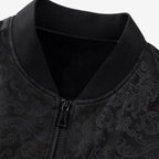 Jorvalore | Men’s Textured Stand Collar Jacket Lightweight Zip-Up