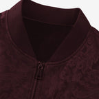 Jorvalore | Men’s Textured Stand Collar Jacket Lightweight Zip-Up