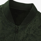 Jorvalore | Men’s Textured Stand Collar Jacket Lightweight Zip-Up