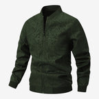 Jorvalore | Men’s Textured Stand Collar Jacket Lightweight Zip-Up