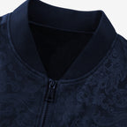 Jorvalore | Men’s Textured Stand Collar Jacket Lightweight Zip-Up