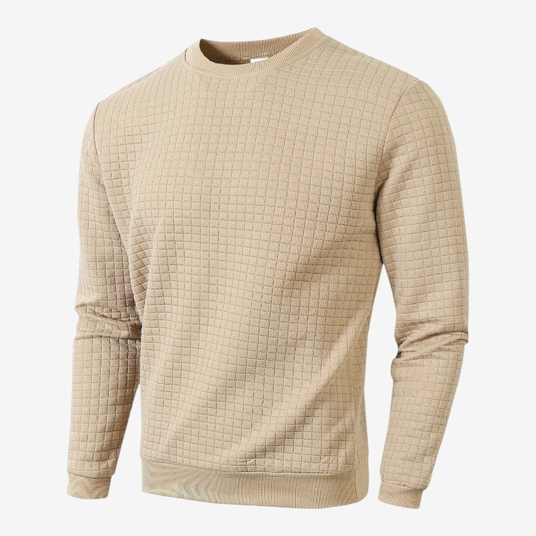 Jorvalore | Men's Textured Sweatshirt Long Sleeve Casual Pullover