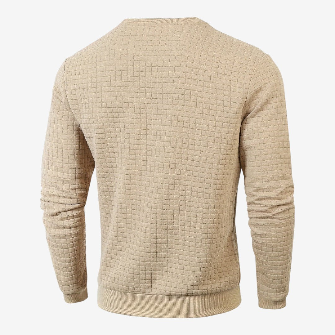 Jorvalore | Men's Textured Sweatshirt Long Sleeve Casual Pullover