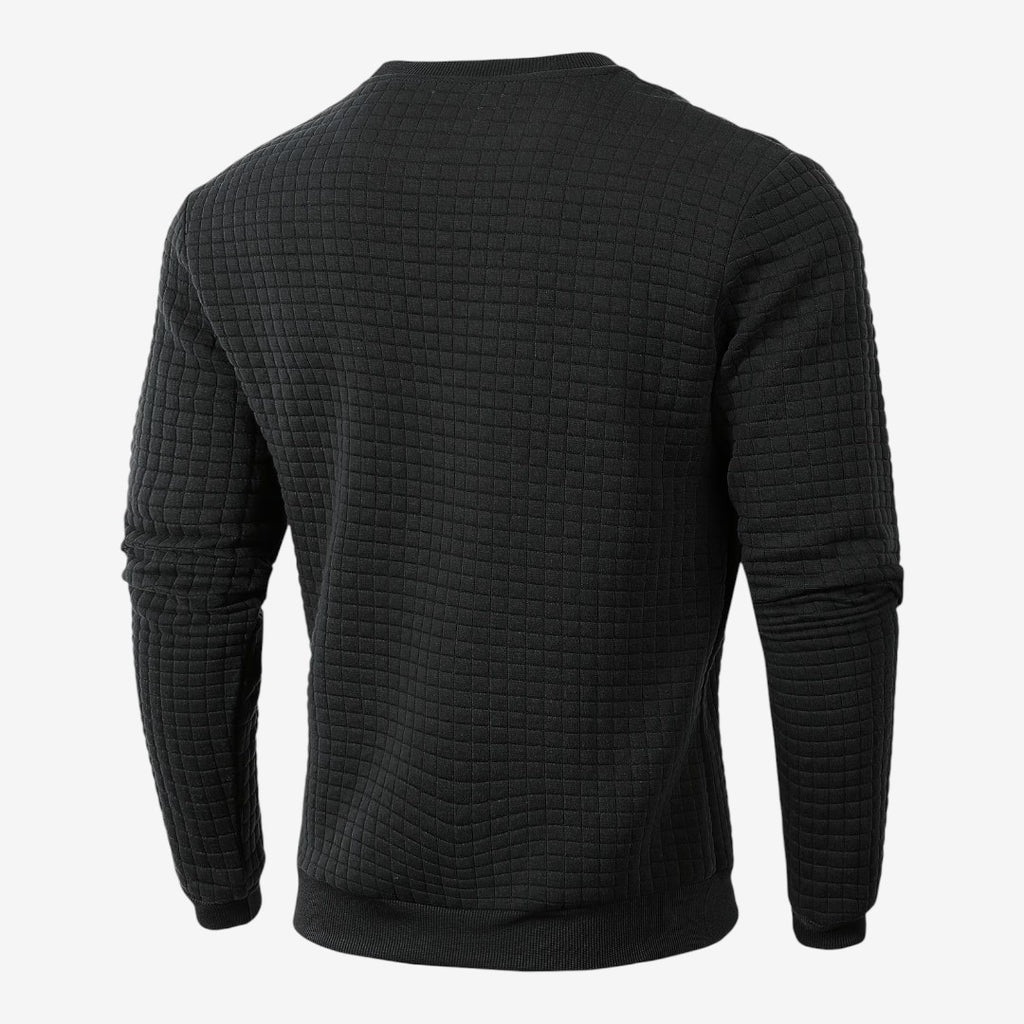 Jorvalore | Men's Textured Sweatshirt Long Sleeve Casual Pullover