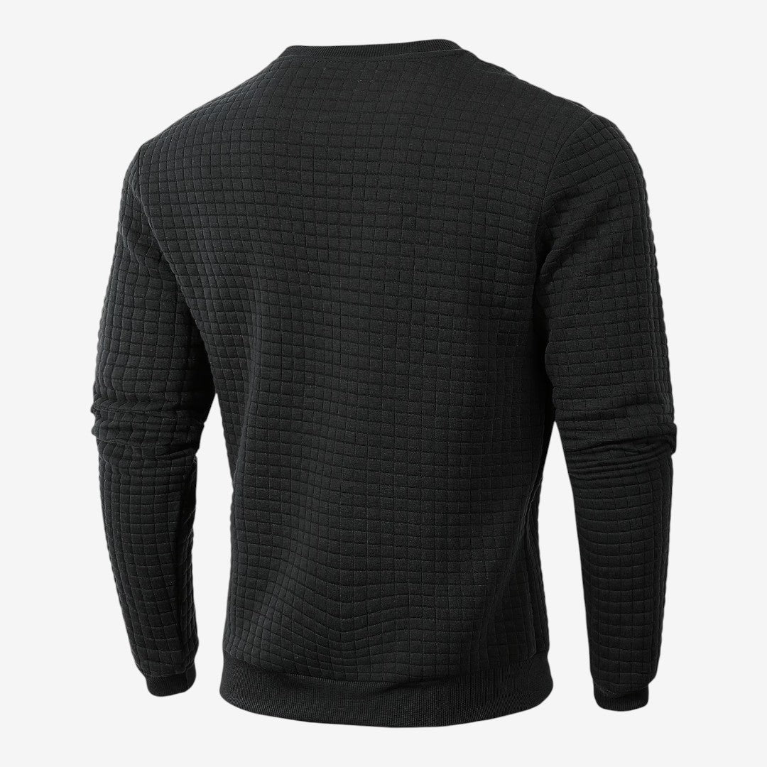 Jorvalore | Men's Textured Sweatshirt Long Sleeve Casual Pullover