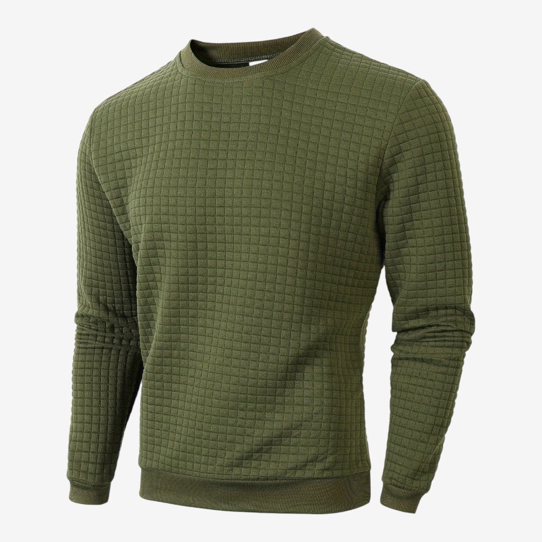 Jorvalore | Men's Textured Sweatshirt Long Sleeve Casual Pullover