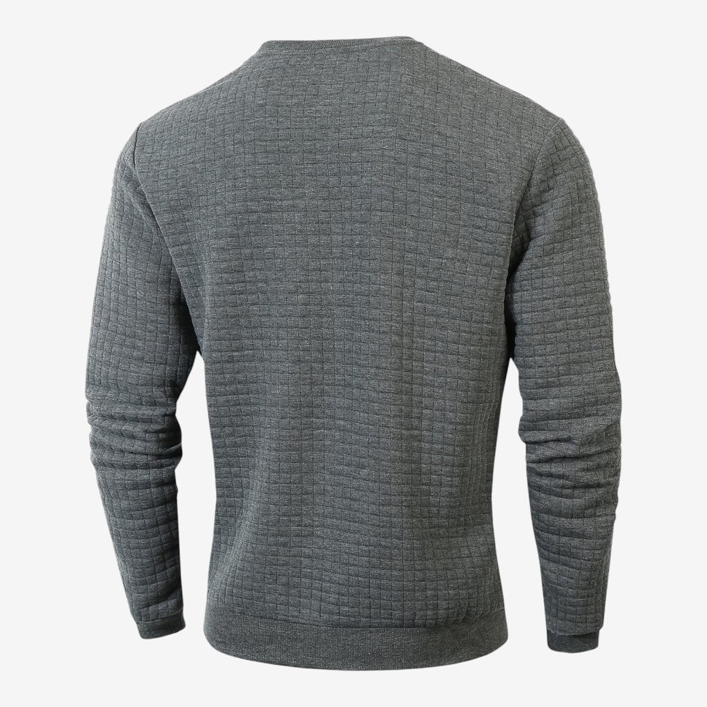 Jorvalore | Men's Textured Sweatshirt Long Sleeve Casual Pullover