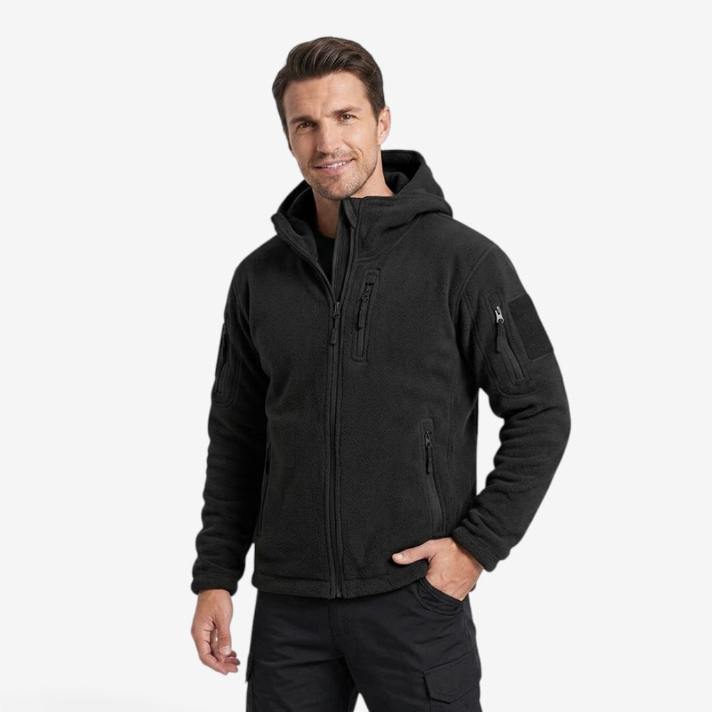 Jorvalore | Men’s Thick Fleece Jacket Hooded Multi Pocket Warm Coat