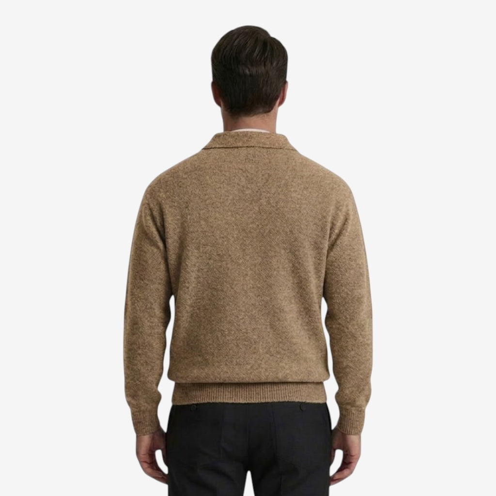 Jorvalore | Men's Thick Knit Polo Jumper for Winter