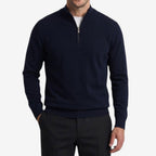 Jorvalore | Men's Thick Knit Quarter Zip Jumper with High Neck