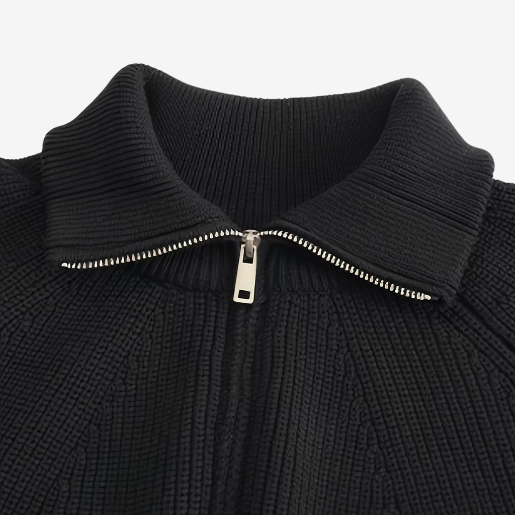 Jorvalore | Men's Thick Quarter Zip Knit Jumper for Autumn & Winter