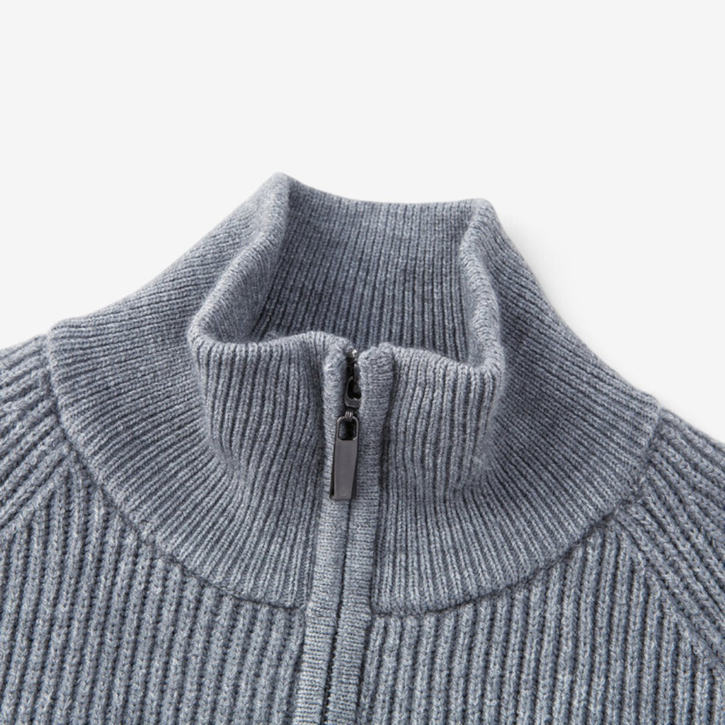 Jorvalore | Men's Thick Quarter Zip Knit Jumper for Autumn & Winter