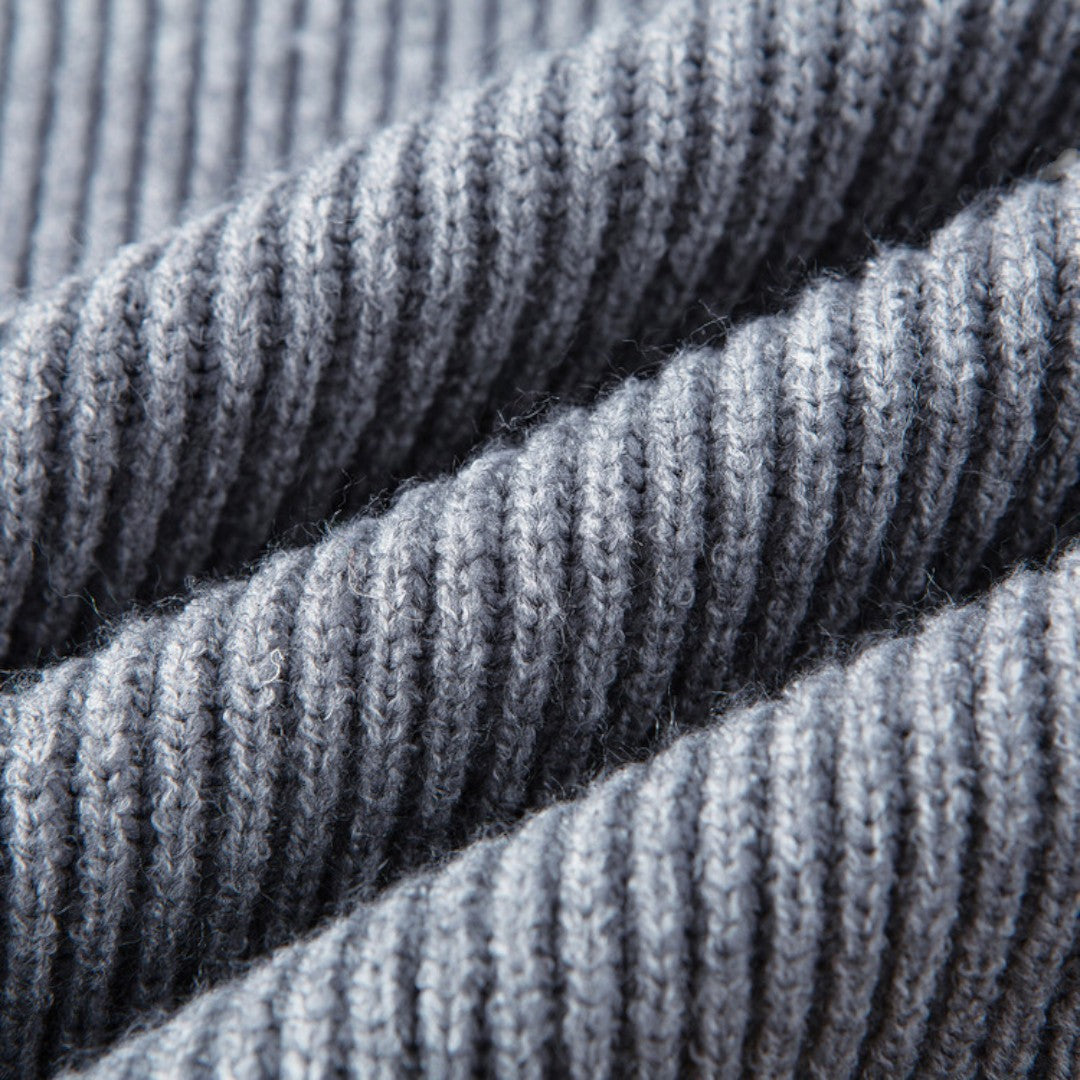 Jorvalore | Men's Thick Quarter Zip Knit Jumper for Autumn & Winter