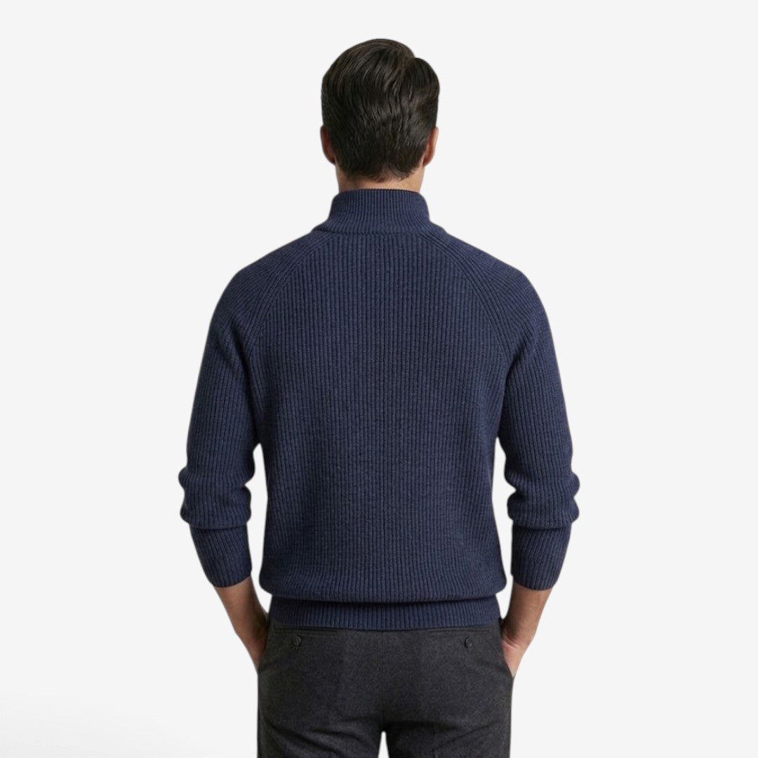 Jorvalore | Men's Thick Quarter Zip Knit Jumper for Autumn & Winter