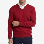 Jorvalore | Men's Thick V-Neck Knit Jumper for Winter
