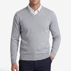 Jorvalore | Men's Thick V-Neck Knit Jumper for Winter