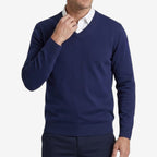Jorvalore | Men's Thick V-Neck Knit Jumper for Winter
