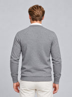 Jorvalore | Men’s V-Neck Knit Jumper – Textured Long Sleeve Knitwear