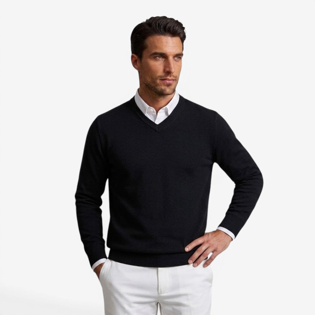 Jorvalore | Men's V-Neck Knit Jumper for Smart Casual Wear